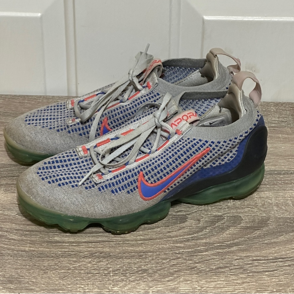 Nike Air‎ Vapormax 2021 FK  Shoes Wolf Grey Blue Men's Size 7.5 Women's 6